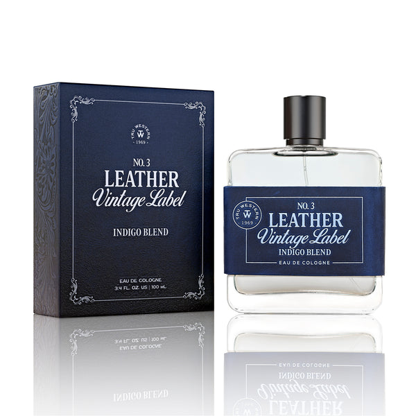 No. 3 Leather Vintage Label Indigo Blend Cologne