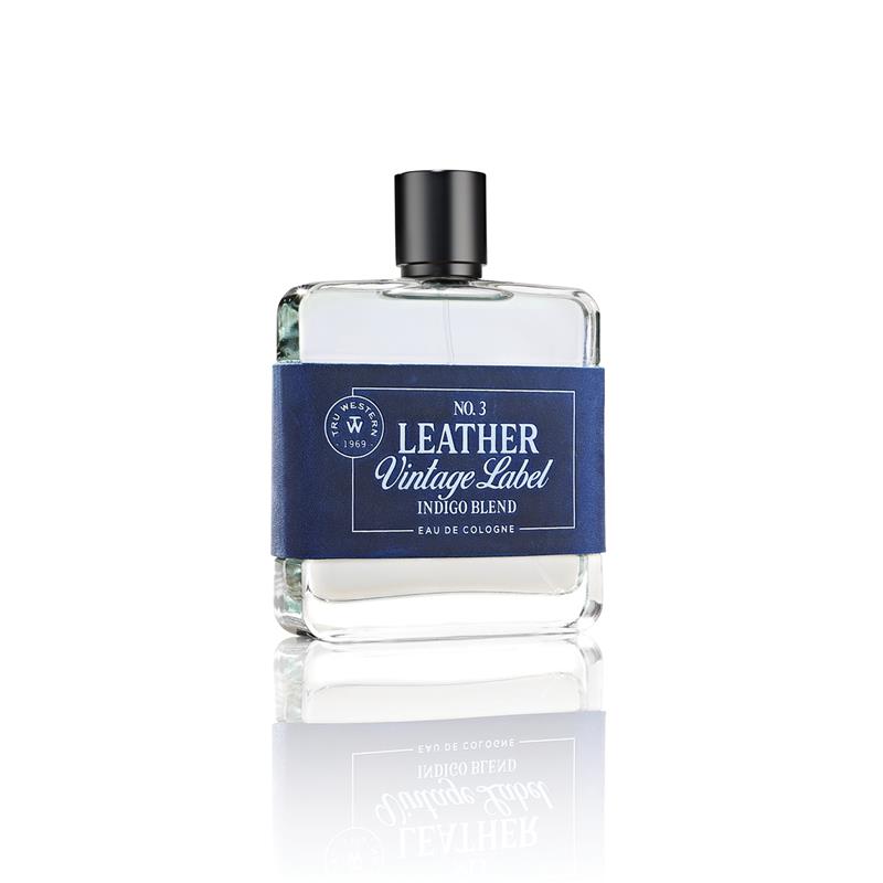 No. 3 Leather Vintage Label Indigo Blend Cologne