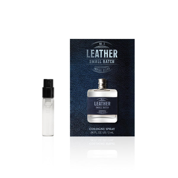No. 3 Leather Vintage Label Indigo Blend Cologne 2mL Sample