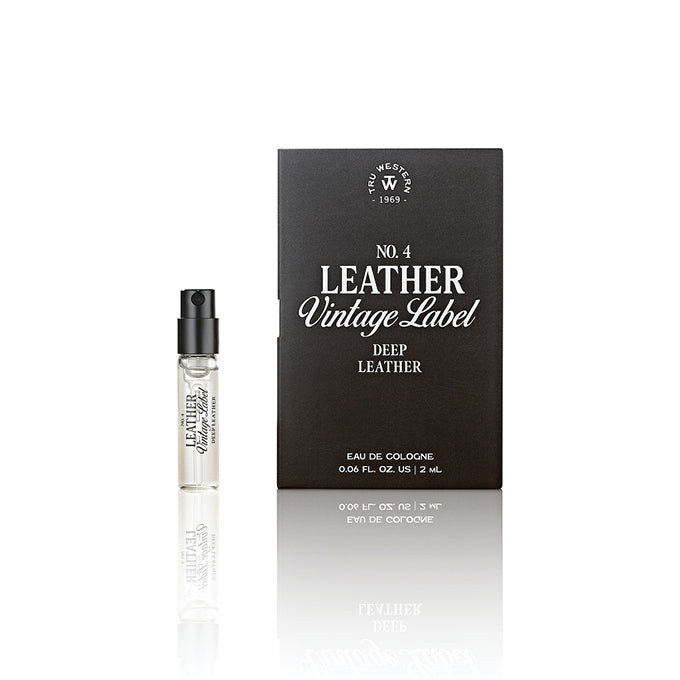 No. 4 Leather Vintage Label Deep Leather Cologne 2mL Sample