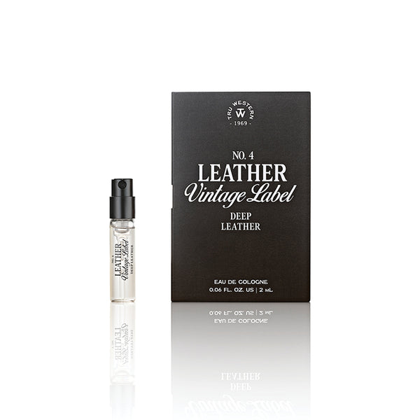 No. 4 Leather Vintage Label Deep Leather Cologne 2mL Sample