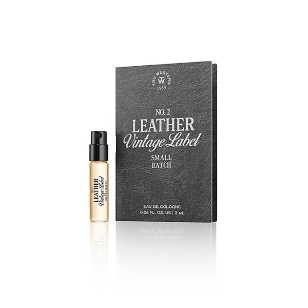 No. 2 Leather Vintage Label Small Batch Cologne 2mL Sample