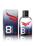 8 Seconds cologne bottle and packaging on a white background
