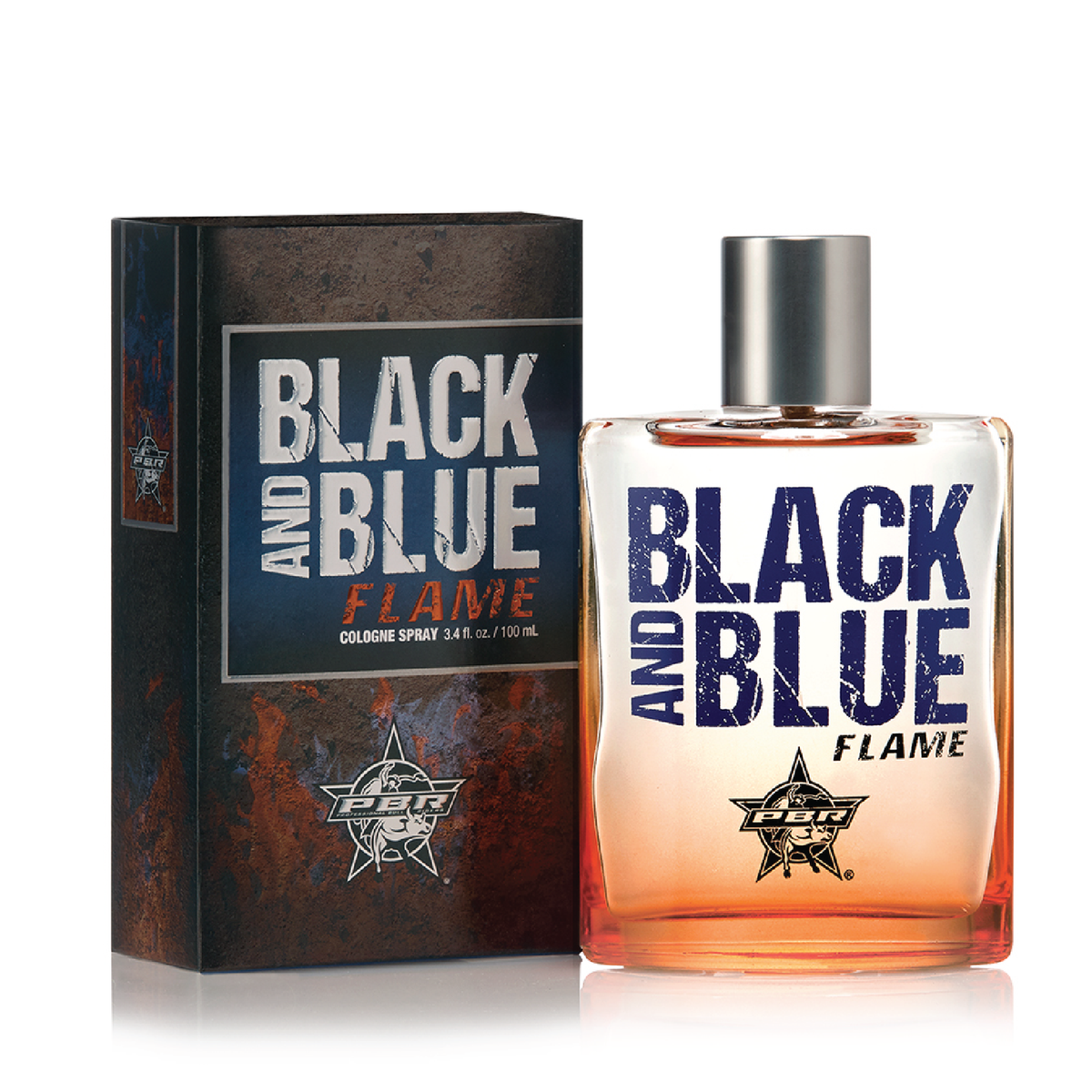 Black and Blue flame perfume bottle