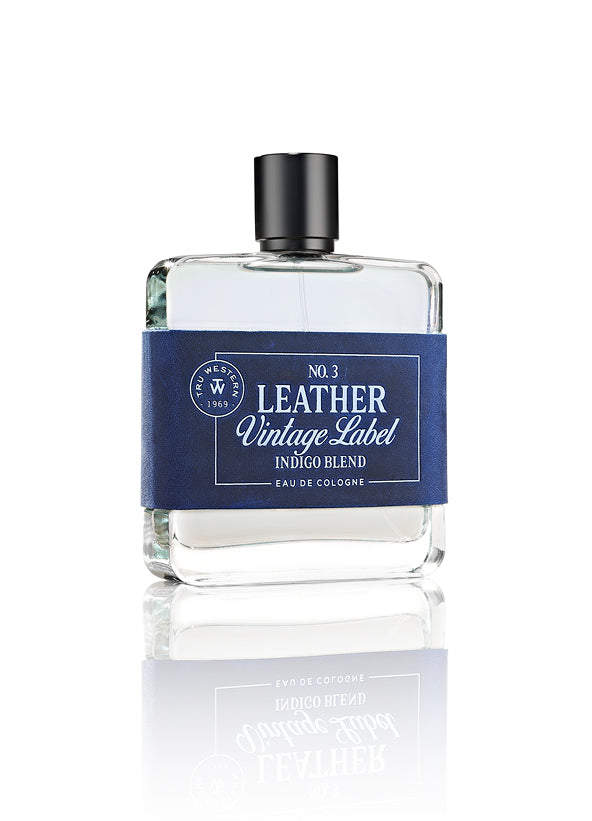 No. 3 Leather Vintage Label Indigo Blend Cologne