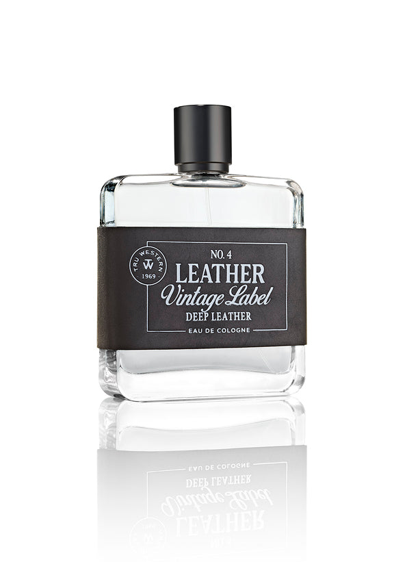 No. 4 Leather Vintage Label Deep Leather Cologne