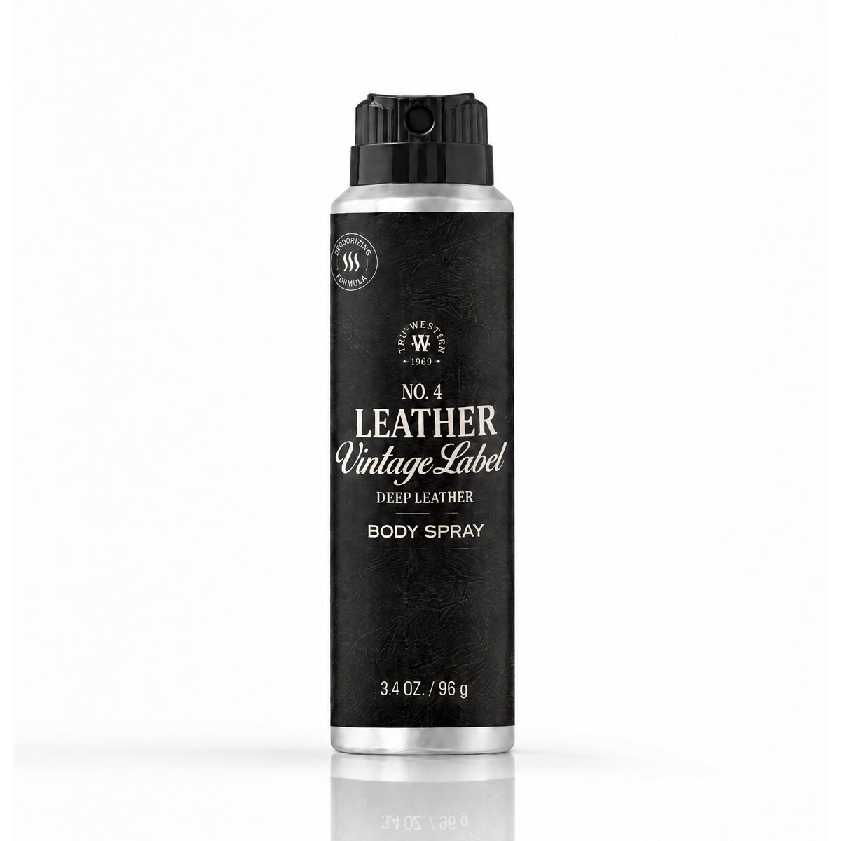 No. 4 Leather Vintage Label Deep Leather Body Spray