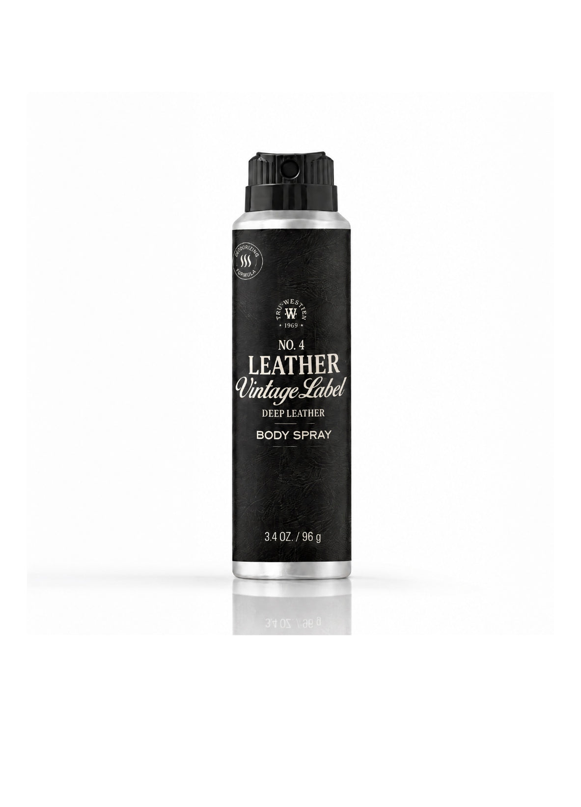 No. 4 Leather Vintage Label Deep Leather Body Spray