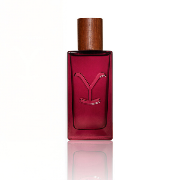 Yellowstone Tornado perfume bottle with wooden cap on a white background